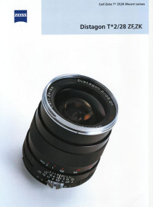 Carl Zeiss Distagon T* 2/28 ZF Catalogue