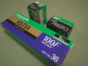 Fujifilm ASTIA100F(135-36) and NEOPAN 1600 Super PRESTO(135-36)