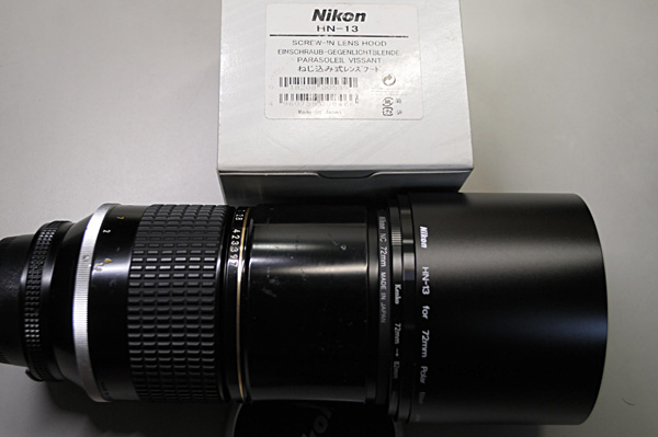 Ai Nikkor ED 180mm F2.8S + KenkoのステップアップリングN 72-82 + Marumiのステップアップリング 82-86mm